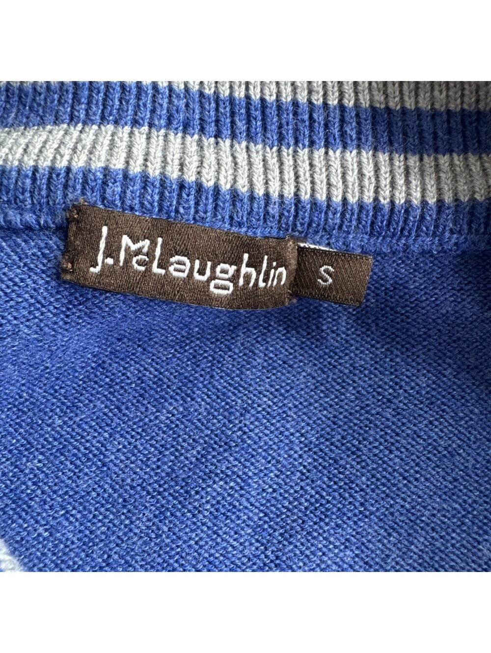 J McLaughlin Knit 1/4 Zip Golf Pullover Mens S Cotton Modal Mock Neck - Picture 3 of 9